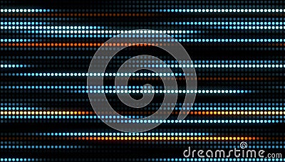 Blue And Orange Pale Abstract Lighting Glow Futuristic Halftone Dotted Straight Lines Pattern Stock Photo