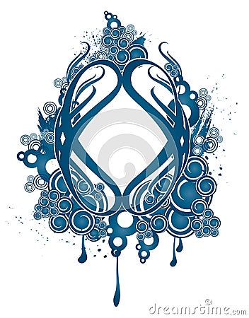 Blue ornamental design Vector Illustration