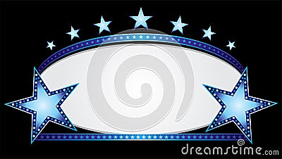 Blue oval Vector Illustration