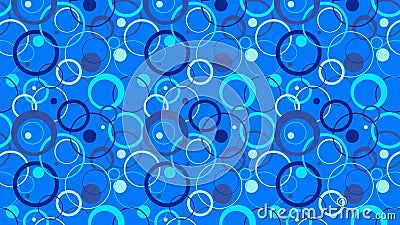 Blue Overlapping Circles Pattern Background Vector Image Stock Photo