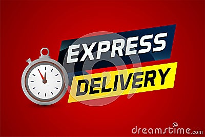 Express delivery word concept vector illustration Vector Illustration