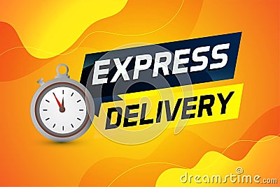 Express delivery word concept vector illustration Vector Illustration