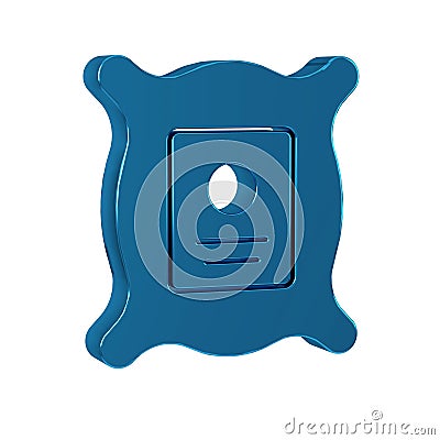 Blue Pack full of seeds of a specific plant icon isolated on transparent background. Stock Photo