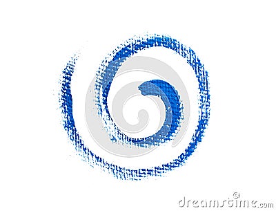 Blue paint grunge spiral Stock Photo