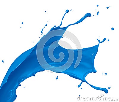 Blue paint splash Stock Photo