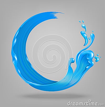 Blue paint splash Vector Illustration