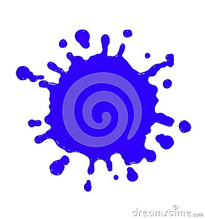 Blue Paint splat Stock Photo