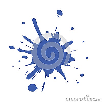Blue Paint Splatter Stock Photo