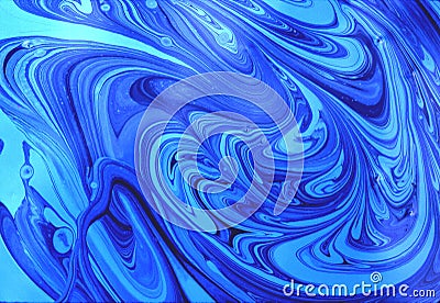 Blue Paint Swirls Stock Photo