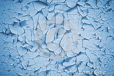painted cracked wall texture. Classic blue - color of the 2020 year Editorial Stock Photo