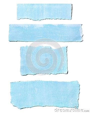 Blue Paper Tears Collection Stock Photo