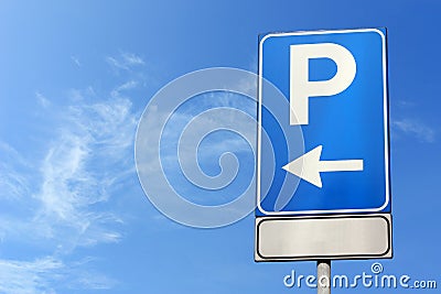 Blue parking sign Stock Photo