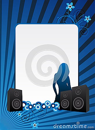 Blue party background Stock Photo