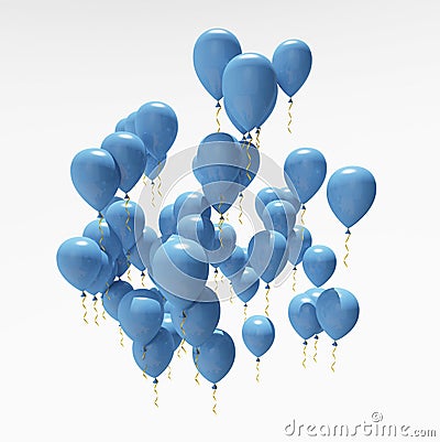 Blue party balloons Stock Photo