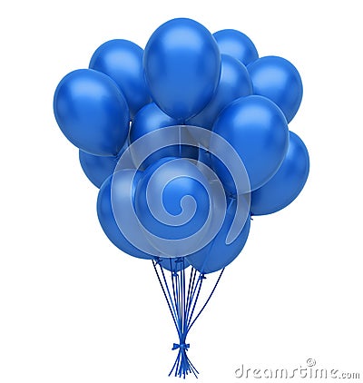 Blue balloons Stock Photo