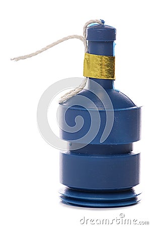 Blue party popper Stock Photo