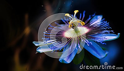 Blue passion flower. Passiflora caerulea. Big beautiful flower Stock Photo