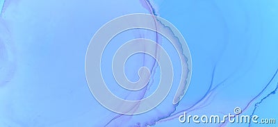 Blue Pastel Fluid Design. Watercolour Paint Stock Photo