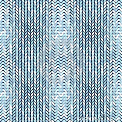 Blue pastel knitted seamless background pattern Vector Illustration