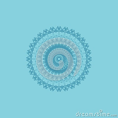 Blue pattern kaleidoscope abstract background. mandala boohoo Stock Photo