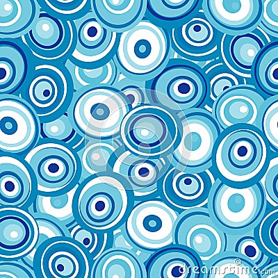 Blue pattern with round shapes Vector Illustration