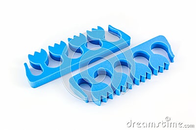 Blue pedicure accessories. Stock Photo