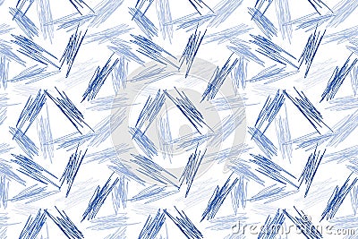 Blue Pen Doodles seamless texture background Stock Photo