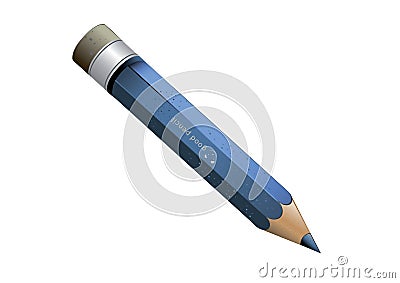 Blue pencil Vector Illustration