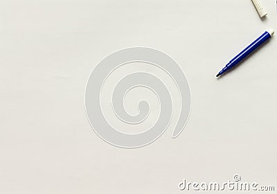 Blue permanent marker pen Stock Photo
