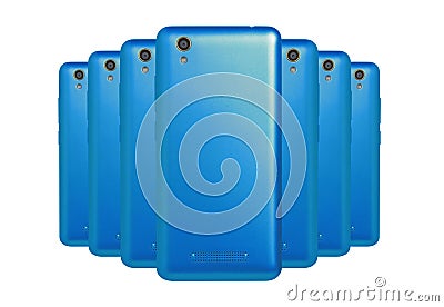 Blue phones Stock Photo