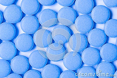 Blue Pills Stock Photo
