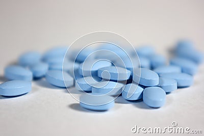 Blue Pills Stock Photo