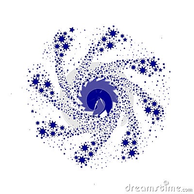 Blue Pin Wheel Vector Illustration