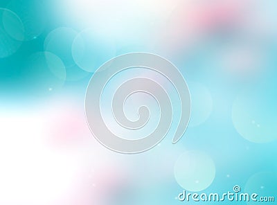 Blue pink blurred bokeh summer resort background. Stock Photo