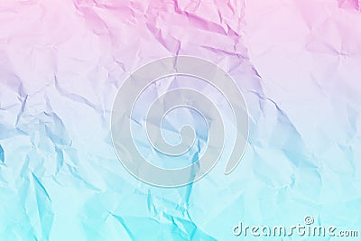 Blue and pink crumpled paper background, texture for web design screensavers Stock Photo