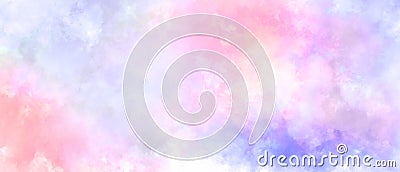 Blue pink and purple watercolor paint splash or blotch background Stock Photo