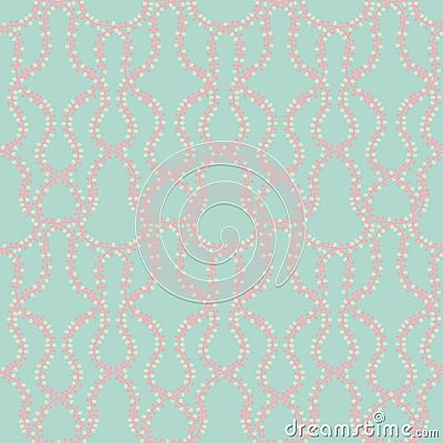 Blue pink seaweed alga for textile design seamless pattern, vector illustration Vector Illustration