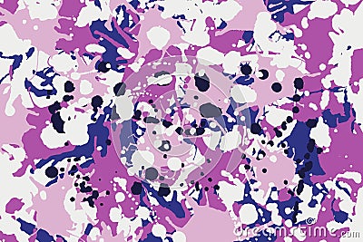 Blue pink shades ink splashes background Vector Illustration