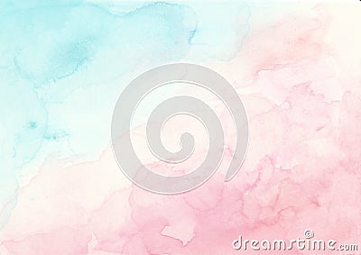 Blue and pink watercolor background Wedding invitation background design Stock Photo