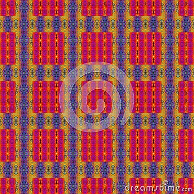 Blue pink yellow isomtric abstract pattern Stock Photo