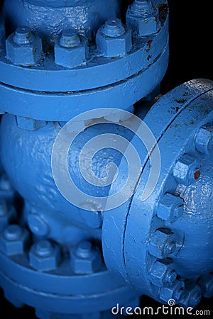 Blue pipe Stock Photo
