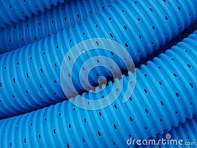 Blue pipe lines Stock Photo