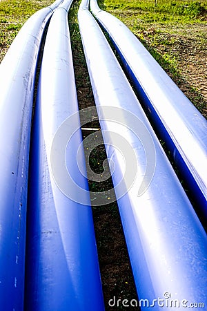 Blue pipes Stock Photo