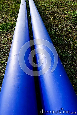 Blue pipes Stock Photo