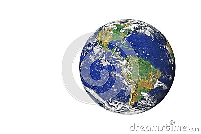 Blue Planet Earth from space showing North & South America, USA. Stock Photo