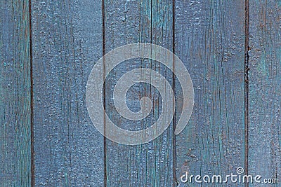 Blue plaque wall of the old barn. Textured and peeling blue pain Stock Photo