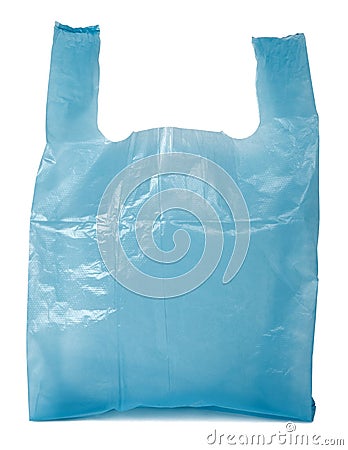 Blue plastic bag Stock Photo