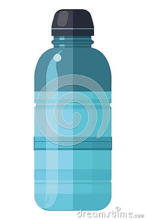 Blue plastic bottle with purified drinking water Vector Illustration