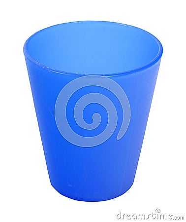 Blue plastic cup Stock Photo