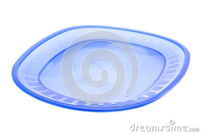 Blue Plastic dish Stock Photo